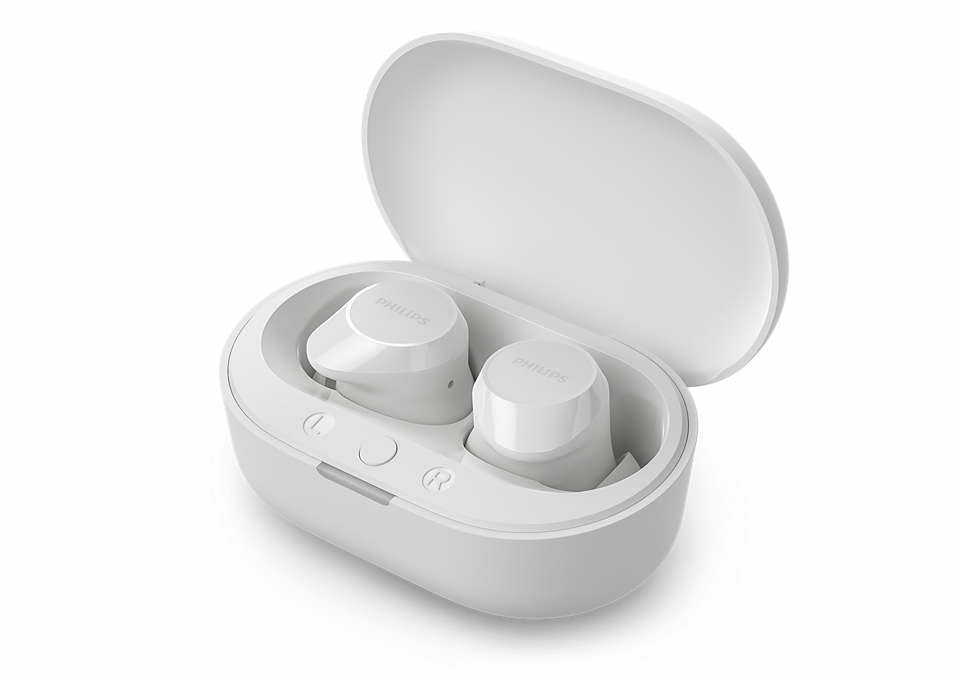 Philips TAT1209WT – True Wireless In-Ear Kopfhörer – Bluetooth – IPX4, Touch-Steuerung – Weiss – bis 18 h
