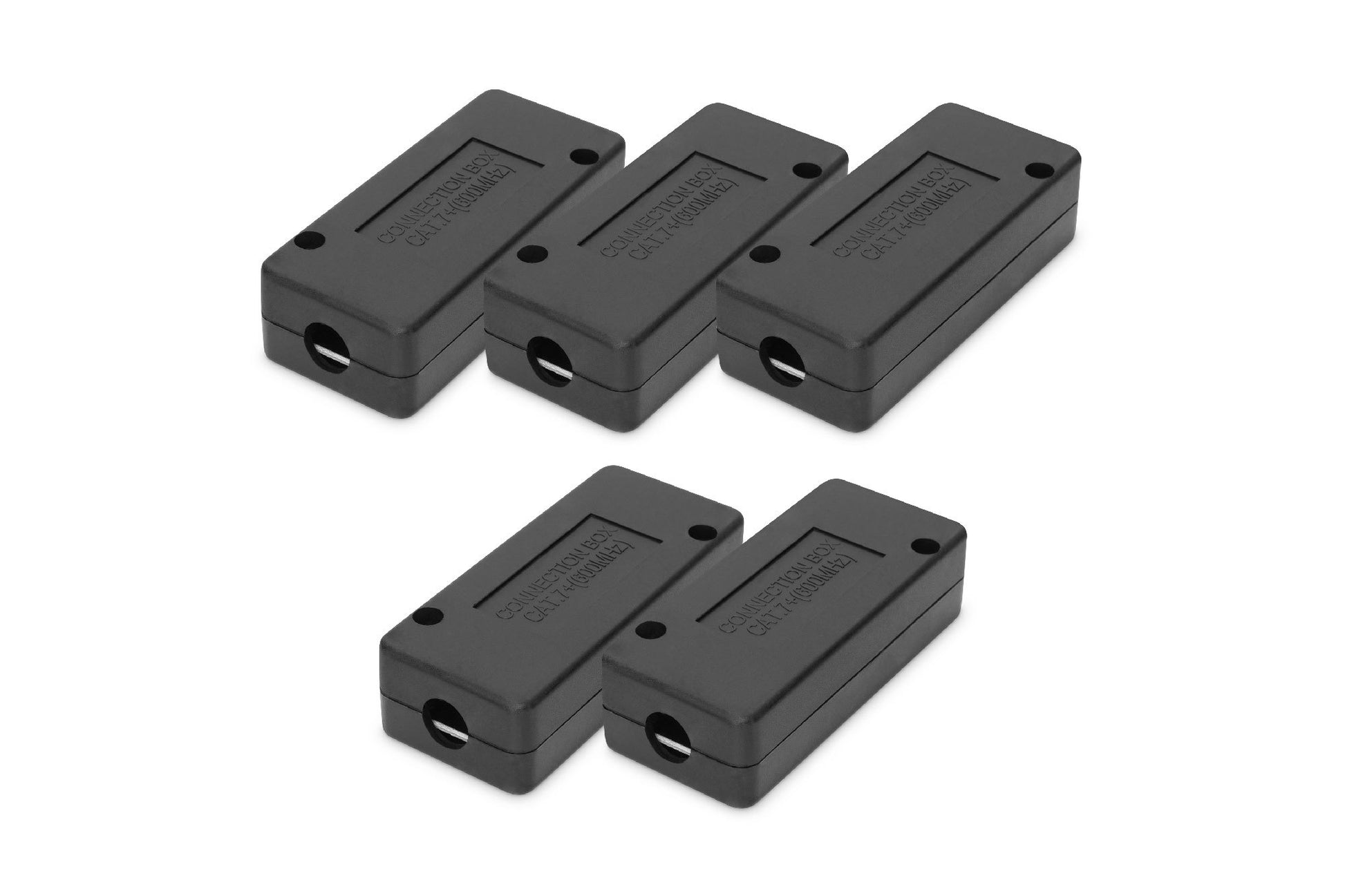 Digitus Verbindungsmodul Cat7 – 600 MHz, LSA, vollgeschirmt, 5er-Pack, Schwarz