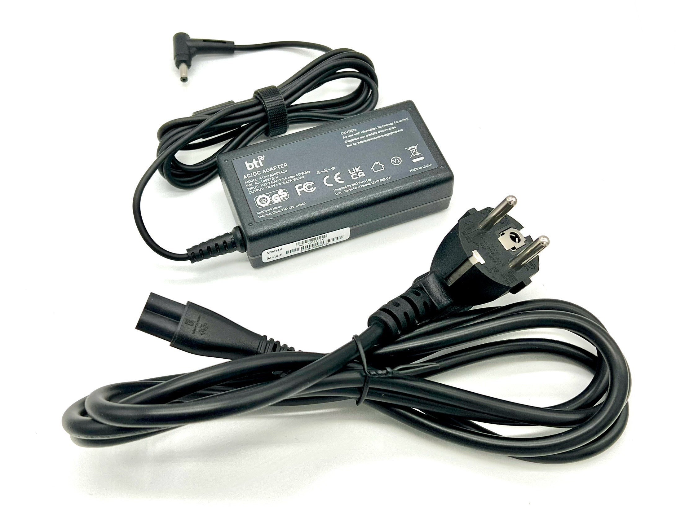 Origin Storage AC-1965137k-EU Netzteil 65 W – 19 V, 4,0×1,35 mm Anschluss – EU-Stecker