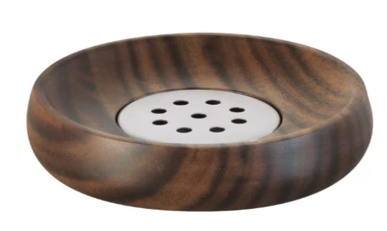 Kleine Wolke Seifenschale Acaia – Holz (Akazie), Ø10,8×2,1 cm, Braun (rund)