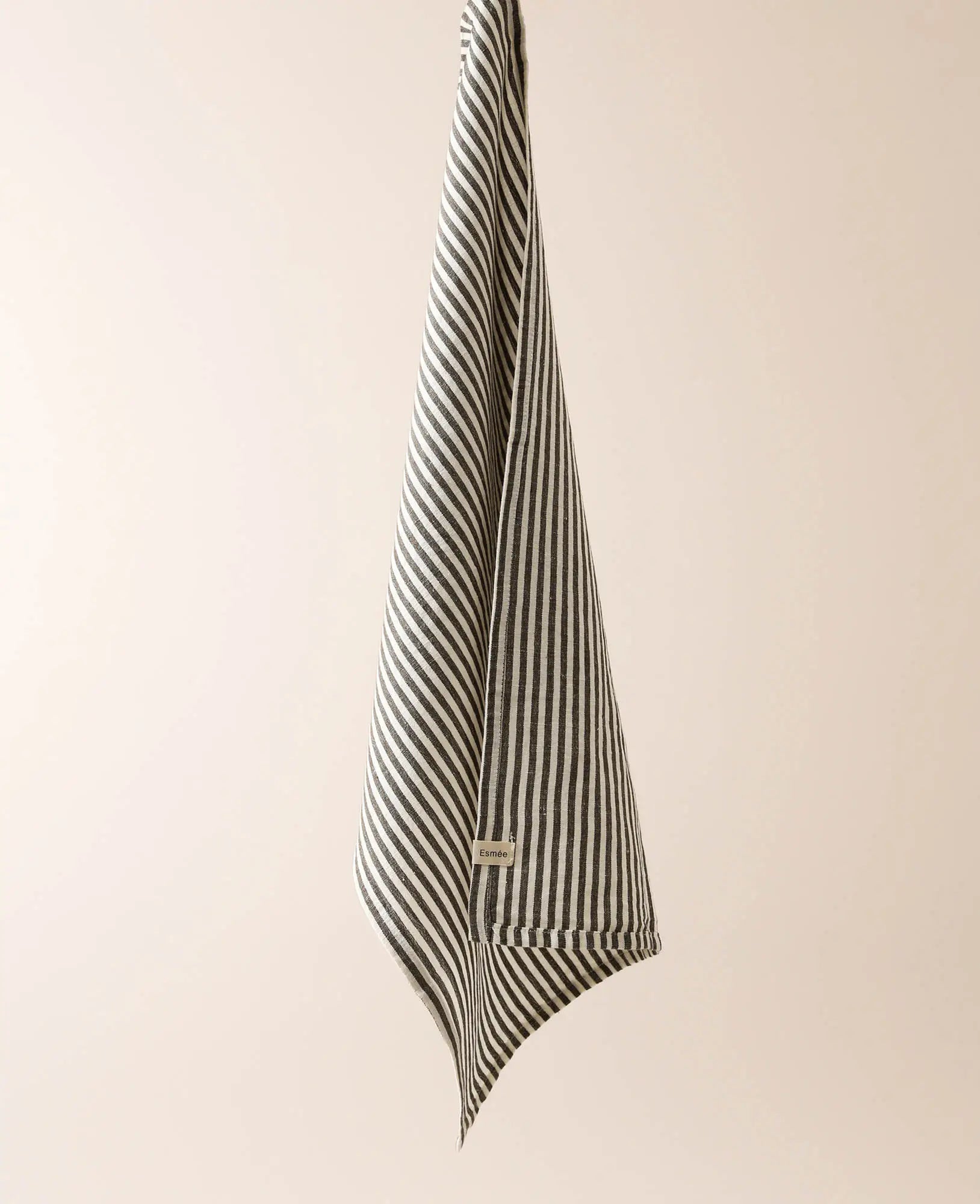 Esmée Küchentuch Louis – Grau, Weiss – 45 × 70 cm – Leinen/Bio-Baumwolle – 1 Stk.