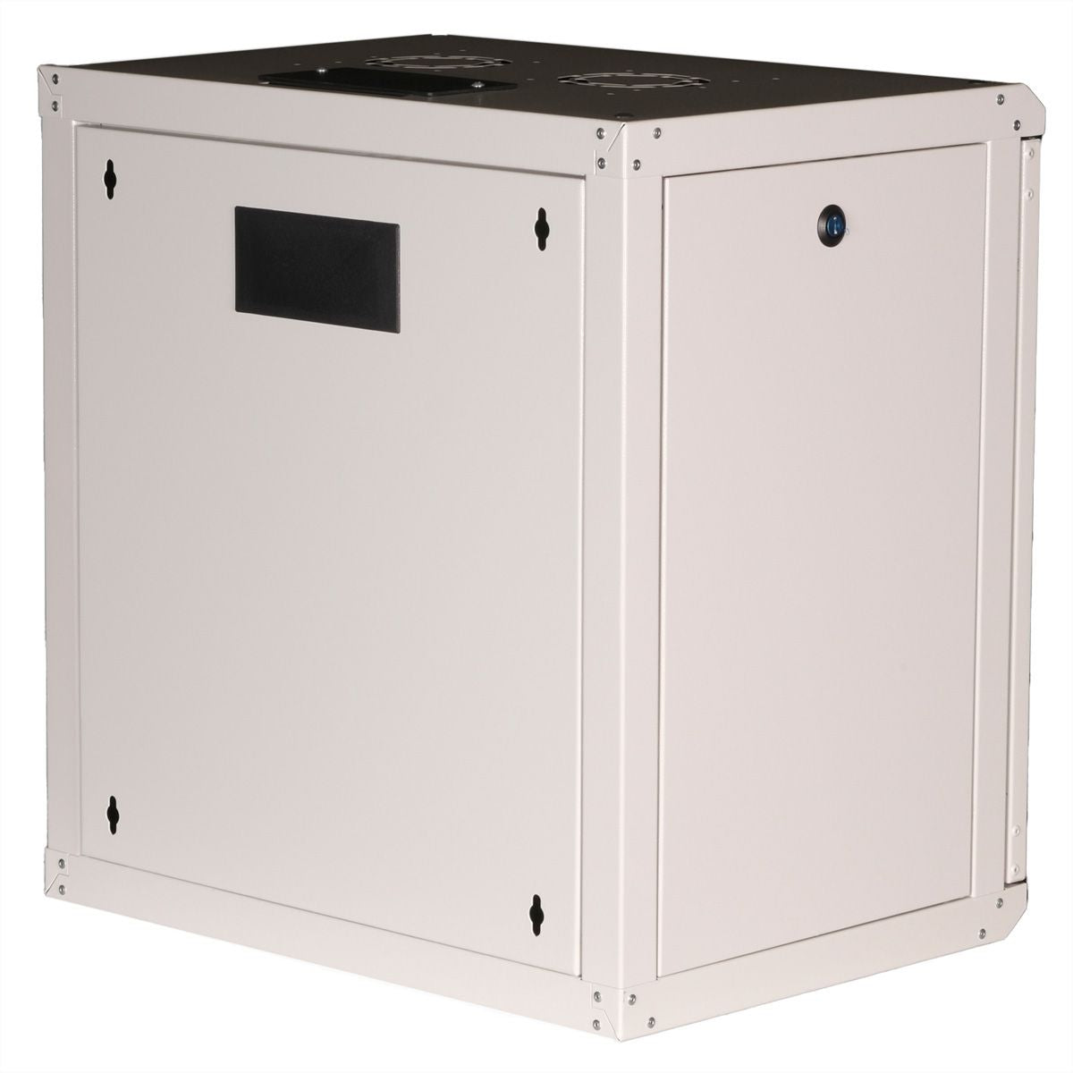 ROLINE Pro – 19" Wandverteiler 12U, IP20, abschliessbar, 450 × 600 × 640 mm, lichtgrau, Stahl