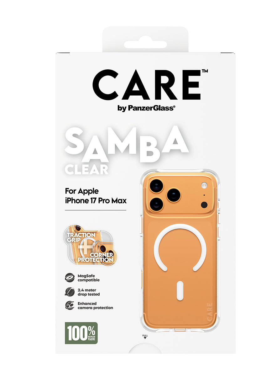 PanzerGlass Backcover Fashionable Case Samba – für Apple iPhone 17 Pro Max – transparent – MagSafe kompatibel