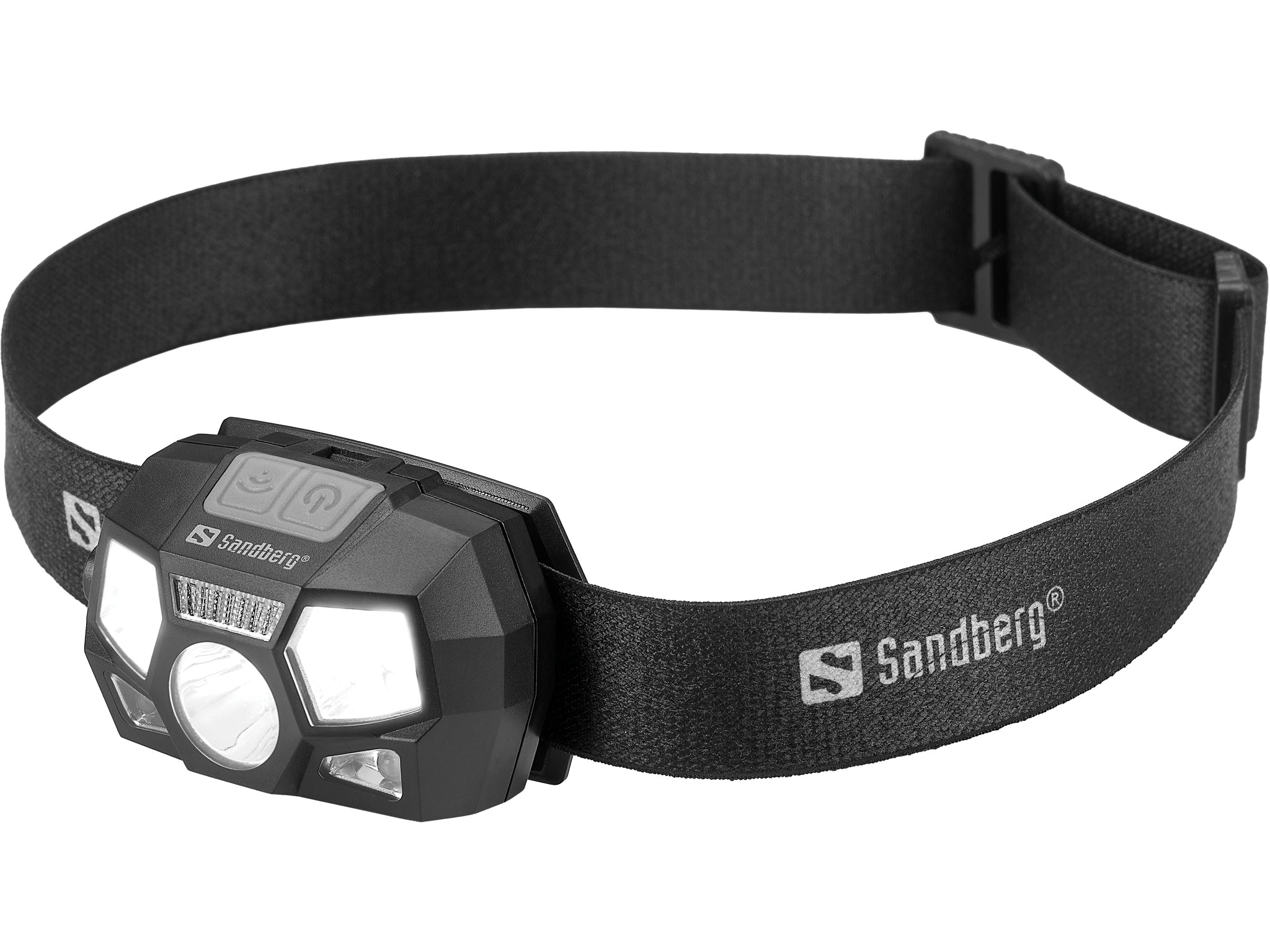 Sandberg Stirnlampe 5in1 Recharge Sensor – 200 lm, 100 m, Laufzeit 6 h – Schwarz
