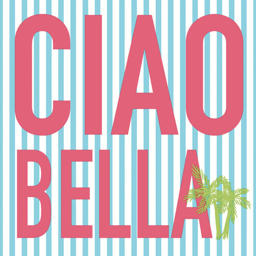 Paper + Design Servietten Ciao Bella – mehrfarbig – 33 × 33 cm, 3-lagig – 20 Stück