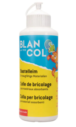 BLANCOL Bastelkleber – 1000 g – weiss – trocknet transparent, auswaschbar