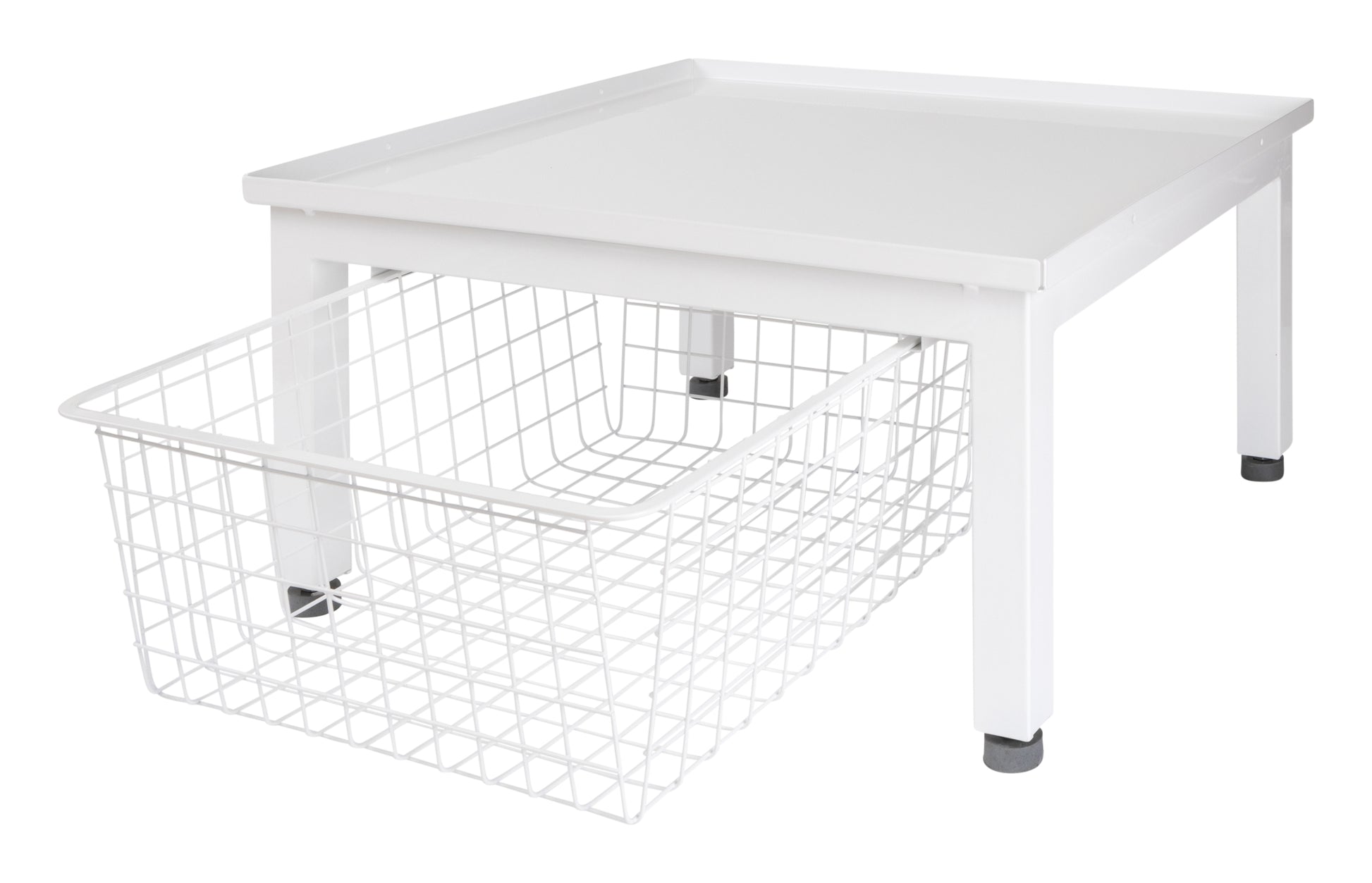 Nordic Quality 352135 Aufbewahrungskorb – Weiss – für Waschmaschine und Wäschetrockner – 620 × 300 × 560 mm