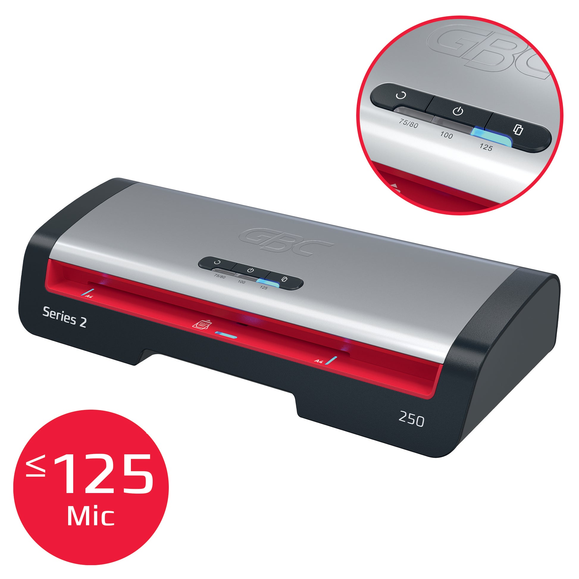 GBC 250 Laminiergerät A4 – 250 µm, Aufheizzeit 1 Min., 500 mm/min
