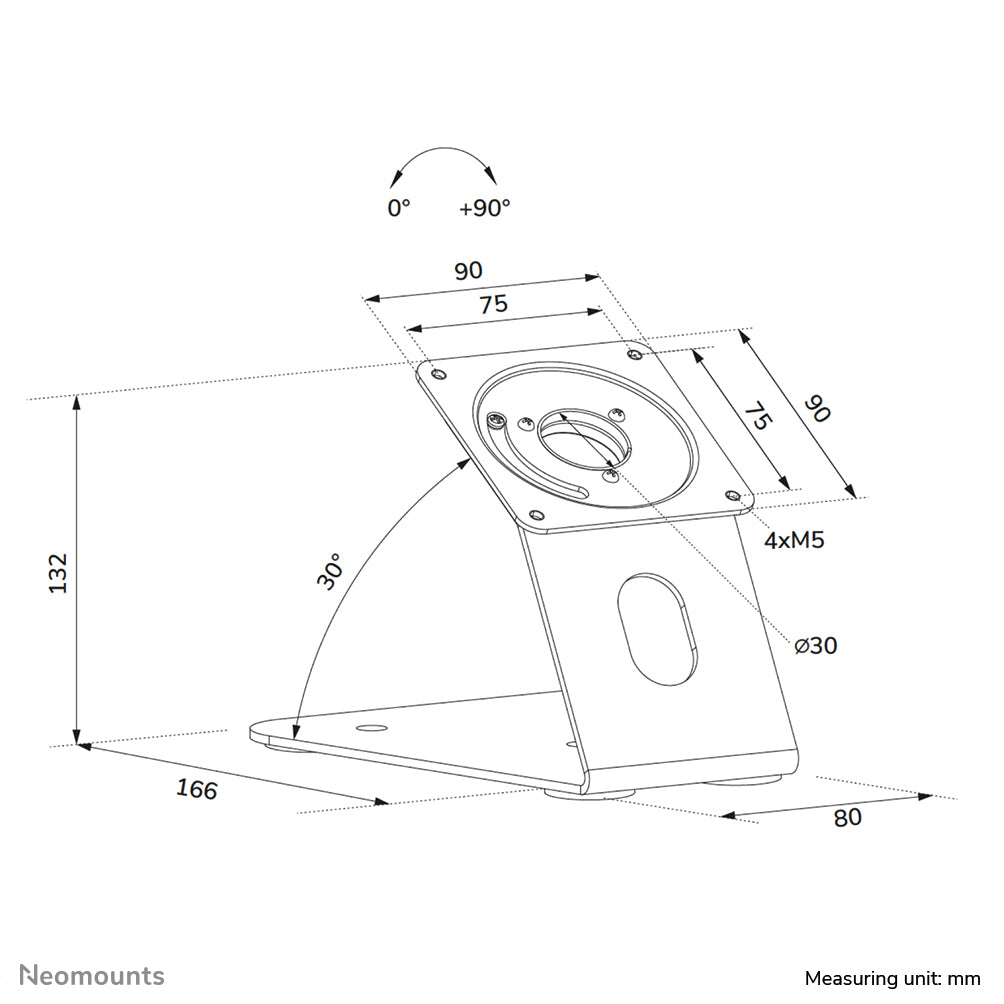 Neomounts Tablet-Ständer – für Tablets, abschliessbar, bis 3 kg – Schwarz