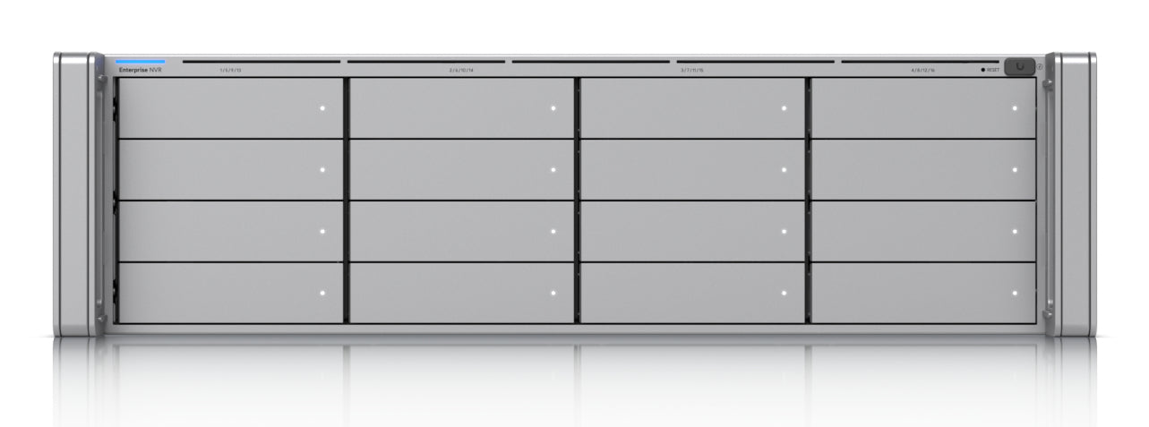 Ubiquiti ENVR Netzwerk-Video-Recorder – 16 HDD-Einschübe (2,5"/3,5"), für bis zu 70 4K- oder 210 1080p-Kameras
