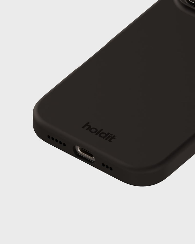 HoldIt Backcover – für Apple iPhone 16 Pro, Silikon, Schwarz