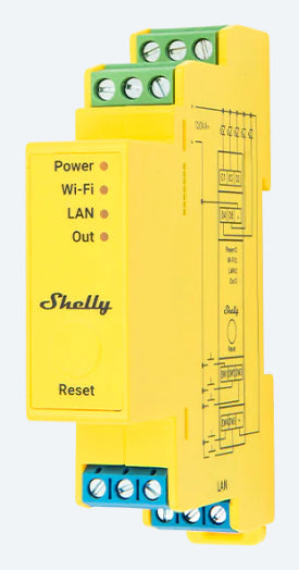 Shelly RGBWW RM – Zubehör – DIN-Schienen-LED-Controller – RGBWW, WLAN/Bluetooth – für Alexa, Google Assistant