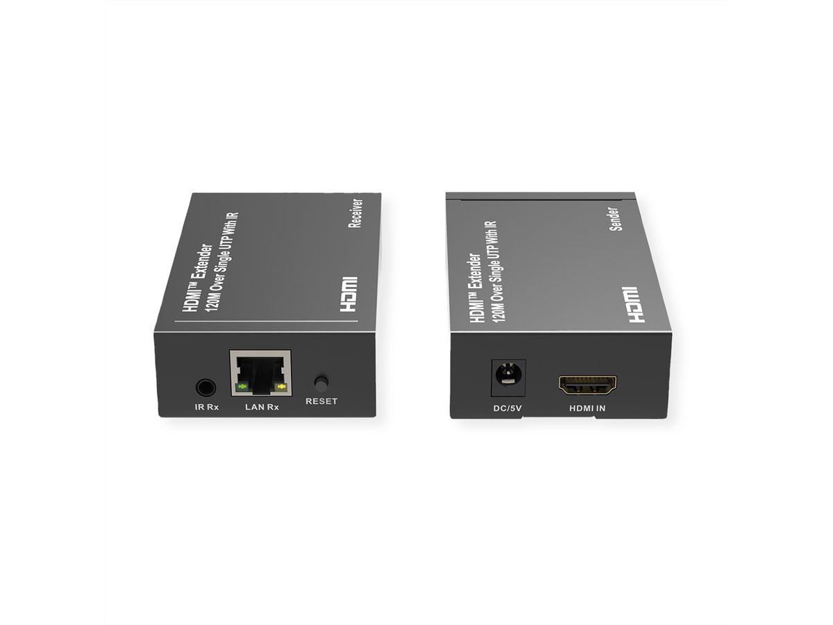 ROLINE HDMI-Extender-Set, über IP, 1080p@60 Hz, 120 m, IR