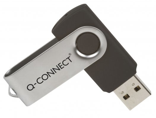 Q-CONNECT USB-Stick – 32 GB, USB 2.0, drehbarer Verschluss