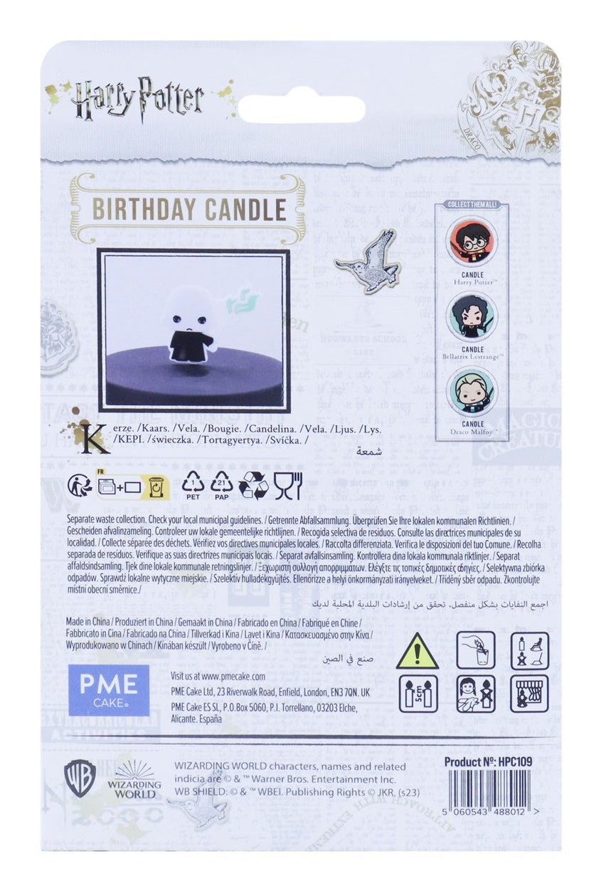 PME Geburtstagskerzen Harry Potter Lord Voldemort – mehrfarbig – 9,5 × 8,5 cm – 1 Stk – ohne Holzhalter
