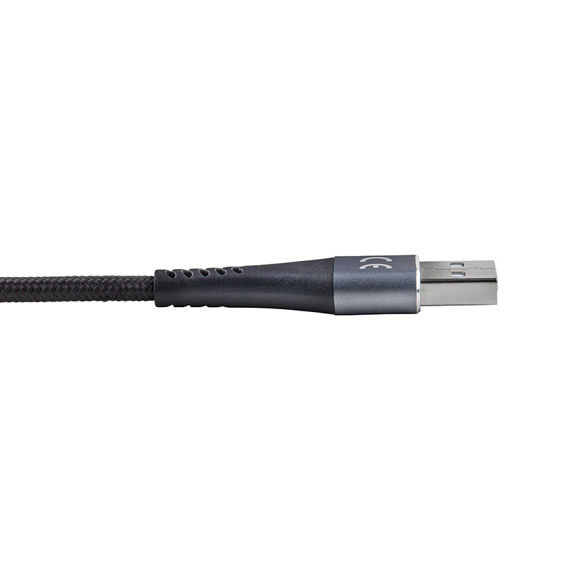 Intenso USB-A auf USB-C Kabel – USB 2.0 (480 Mbit/s) – 1,5 m – PD 60 W – Geflochtenes Nylon – Schwarz