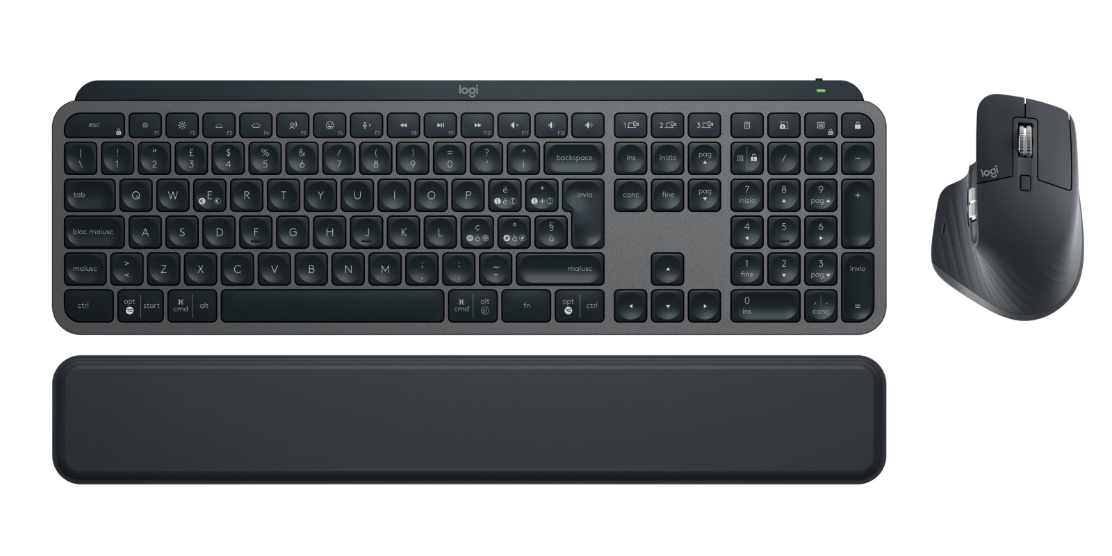 Logitech MX Keys Combo für Business Gen 2 – Tastatur, IT-Layout (IT), Graphit