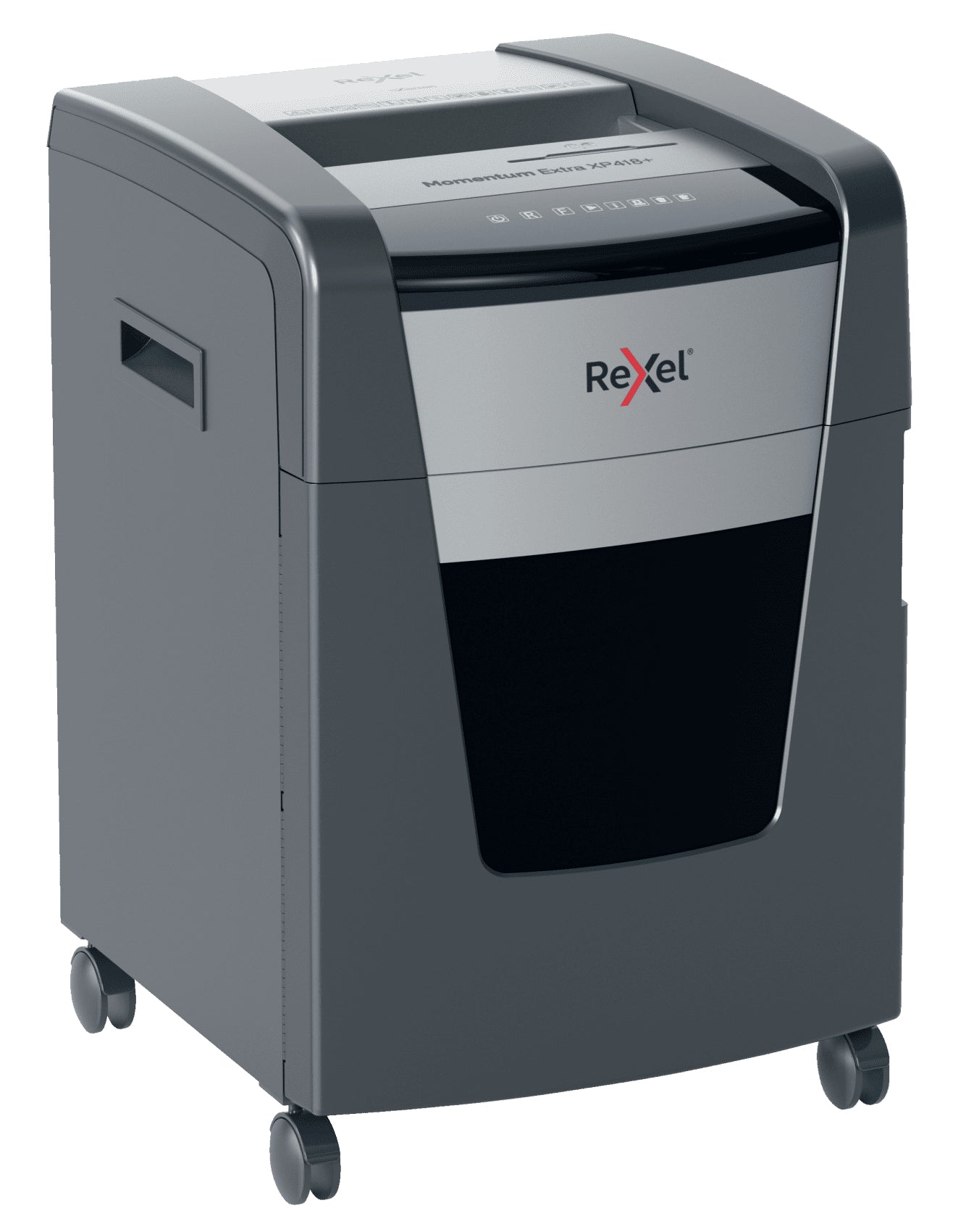 Rexel Momentum Extra XP418+ – Aktenvernichter, DIN P-4, Partikelschnitt 4 × 35 mm, 18 Blatt, 45 l, A4