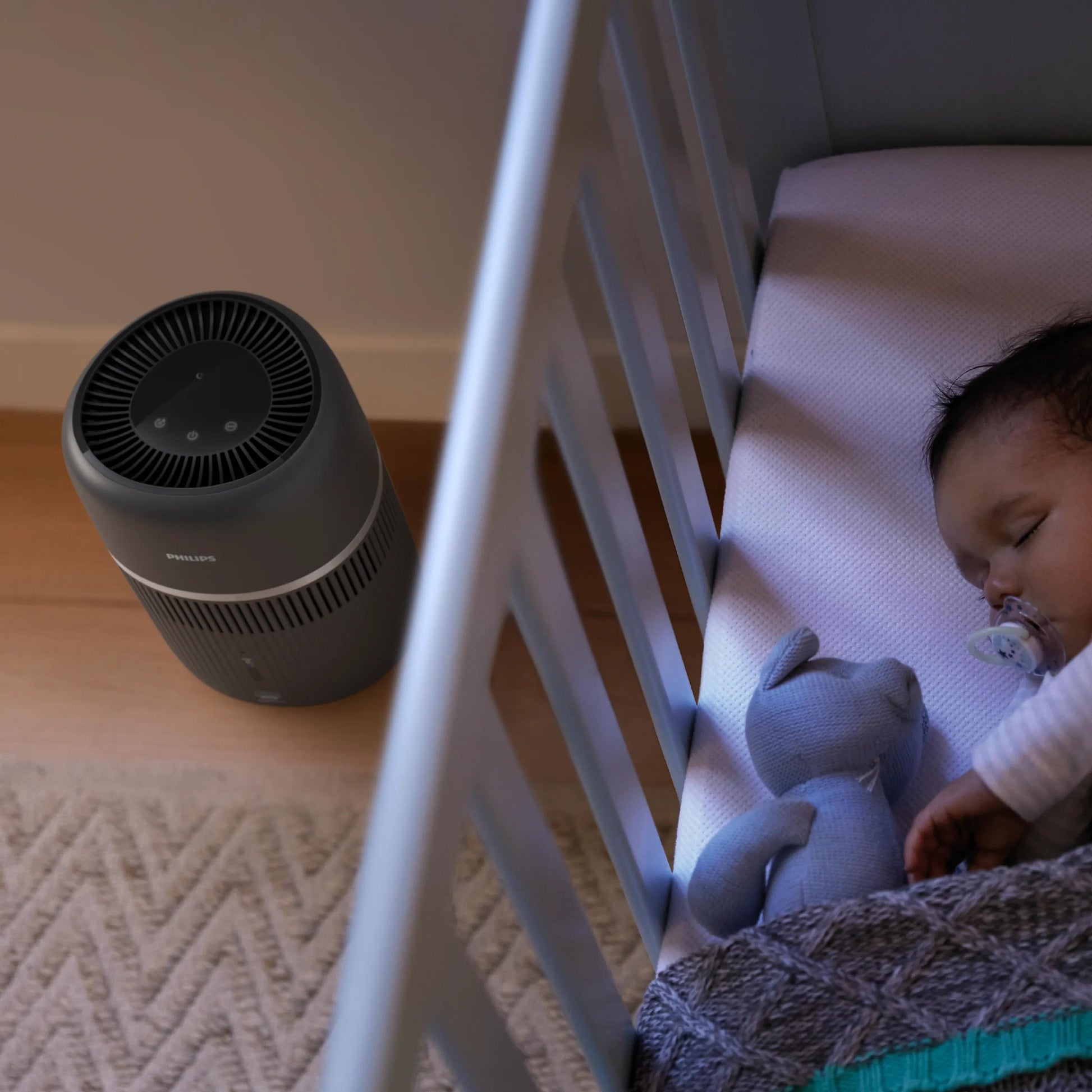 Philips Luftbefeuchter HU4210/03 – Ultraschall, 300 ml/h, 3,5 l Tank, bis 44 m², Hygrostat