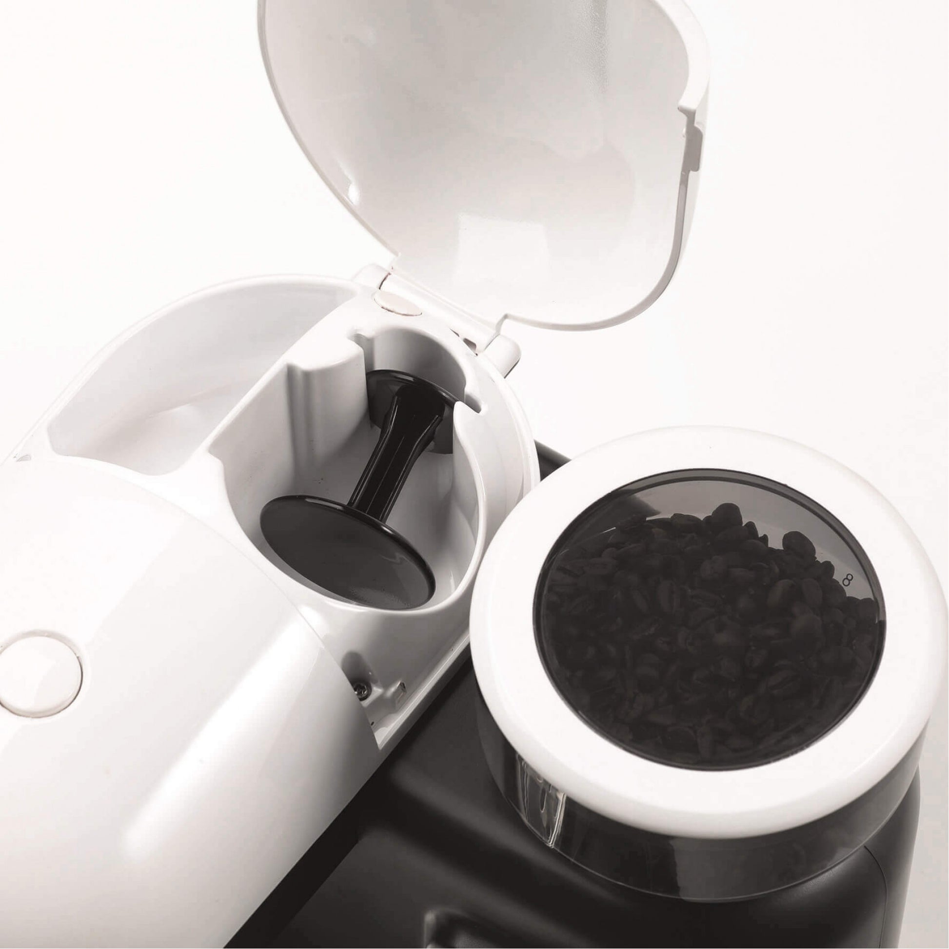 Ariete Espressomaschine ARI-1318-MOD-WH – 0,8 l, Mahlwerk & Milchaufschäumer, 1080 W – Weiss