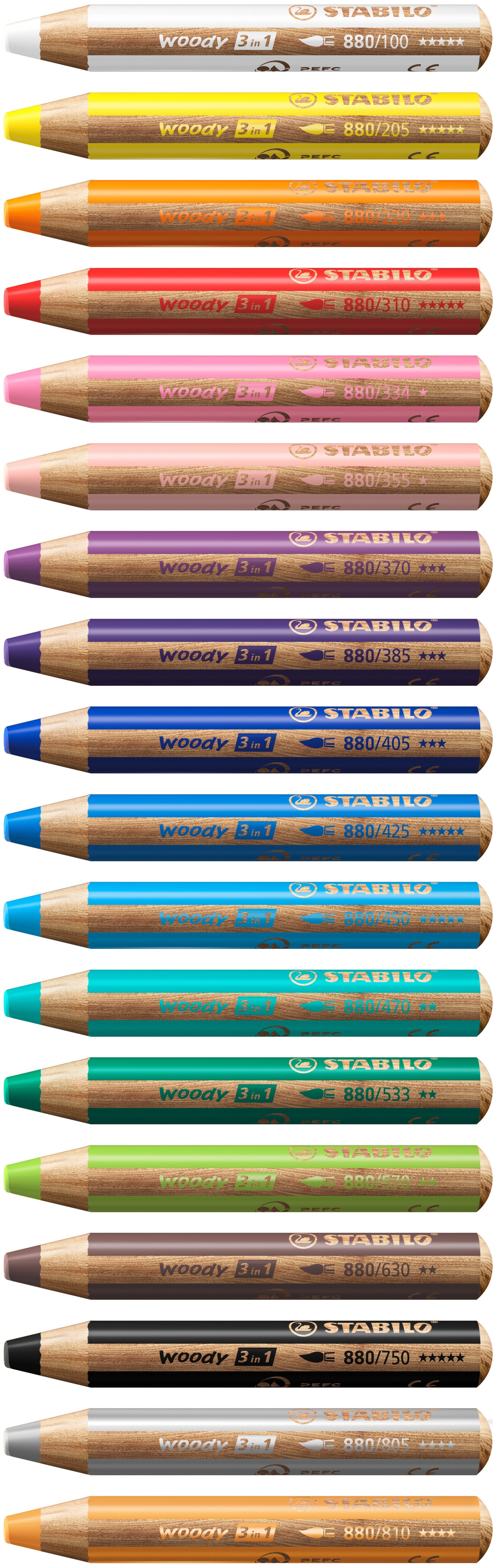 STABILO Woody 3 in 1 – 5 Stk.
