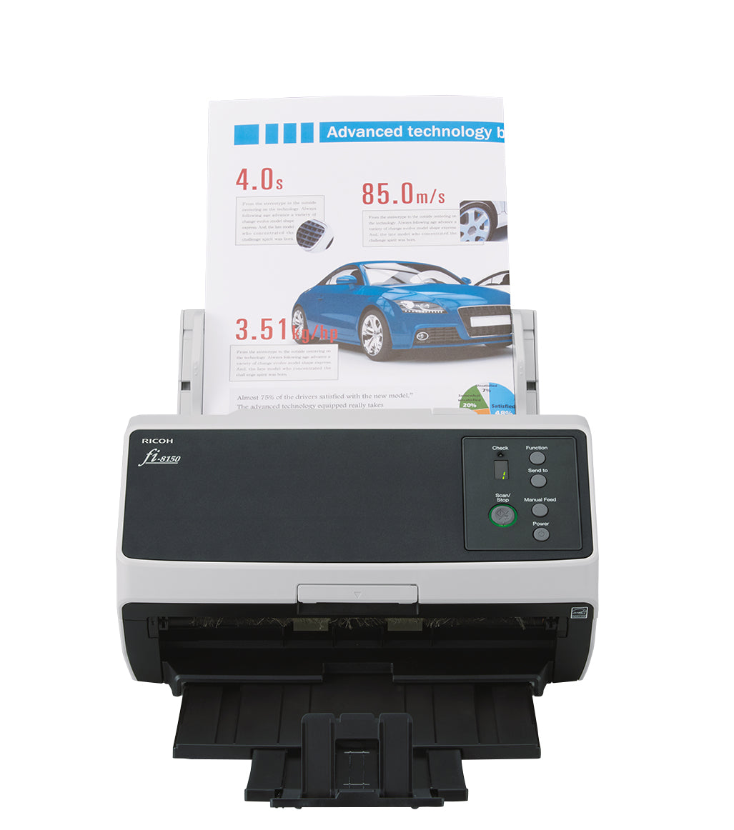Ricoh FI-8150 – Dokumentenscanner, A4, Duplex, 50 Seiten pro Minute, 600 dpi, ADF 100 Blatt, LAN, USB