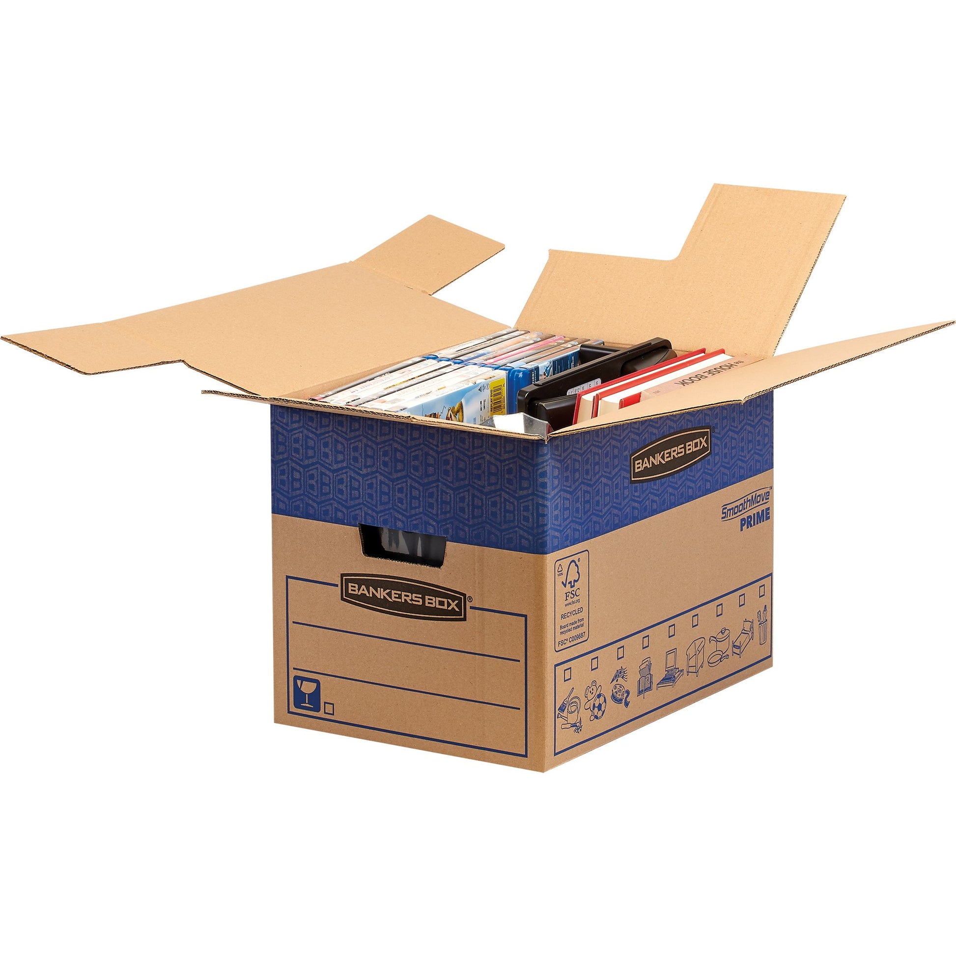 Fellowes Versandkarton Bankersbox – 406 × 304 × 304 mm, Steckverschluss, Braun