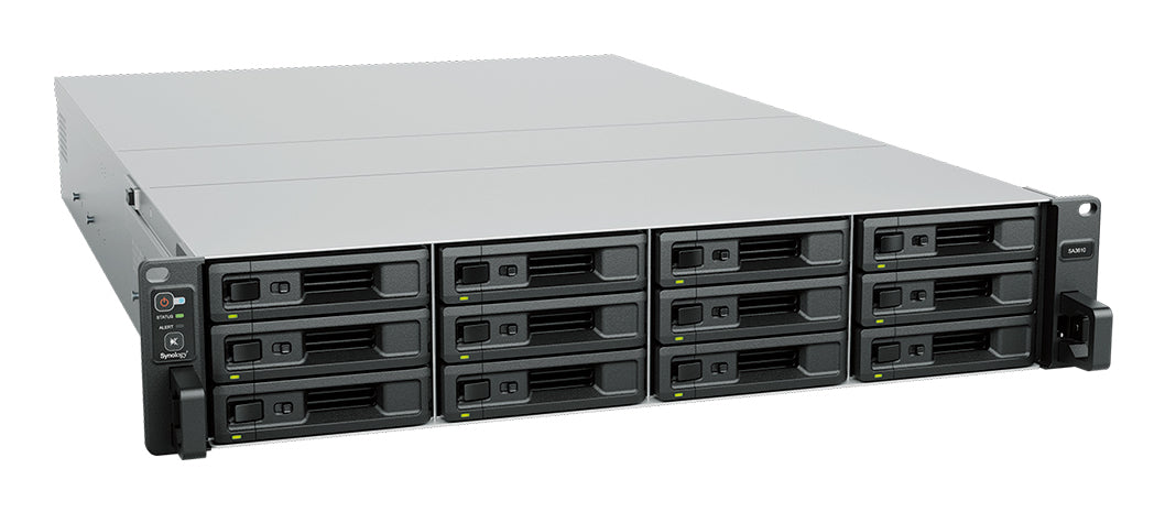 Synology SA3610 – 12-Bay Rack 2U NAS – Intel Xeon D-1567, 16 GB RAM, 10GbE, DSM