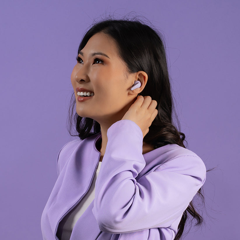 JLab Go Pods ANC TWS In-Ear – Stereo, ANC, mit Ladecase, Violett, BT 5.4