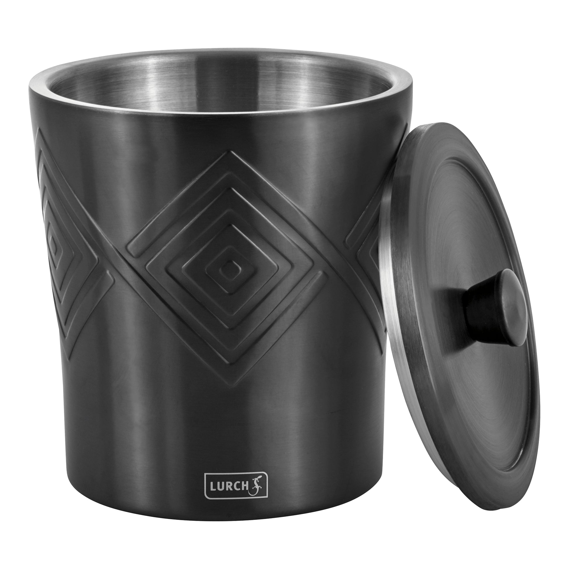 Lurch Eiskübel – 1,5 l, Ø 15 × 18,5 cm, Edelstahl, Grau, spülmaschinenfest