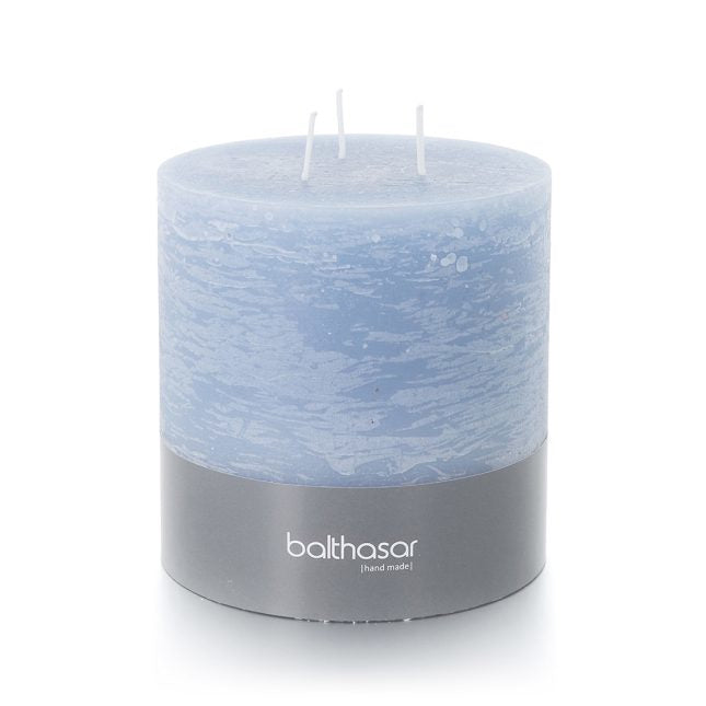Balthasar Zylinderkerze – Ø 12 × 12 cm – Hellblau – 70 h – 1-teilig