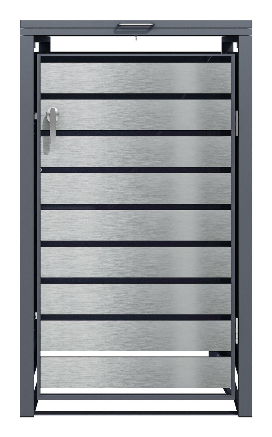 Phoenix Safe Co. Müllcontainer GB1168ASK – 68×80×116 cm – Stahl – Anthrazit/Silber – Vandalesicher, Soft-Close