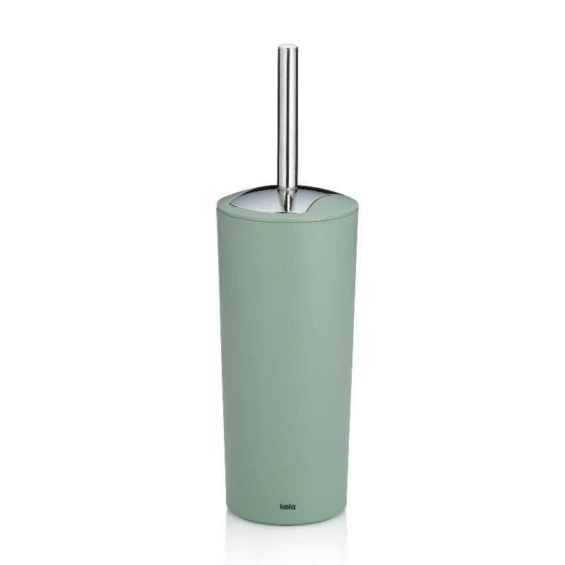 Kela Marta – WC-Bürstenset – Kunststoff, Jadegrün, mit Deckel, H 36,5 cm, Ø 11 cm