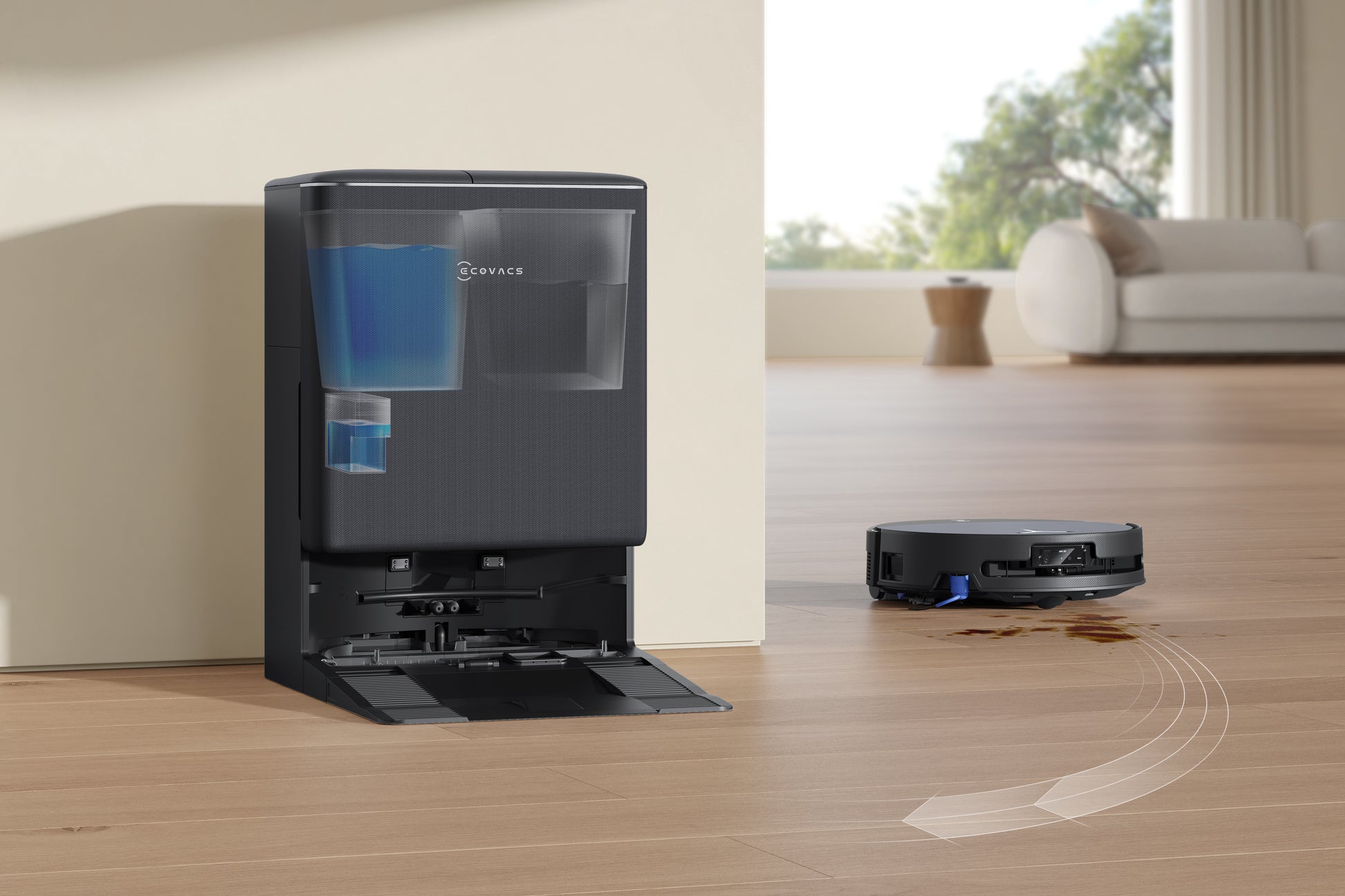 Ecovacs Deebot T90 PRO OMNI Saugroboter mit Absaugstation und Wischfunktion – 30000 Pa, 350 min, Höhe 98 mm