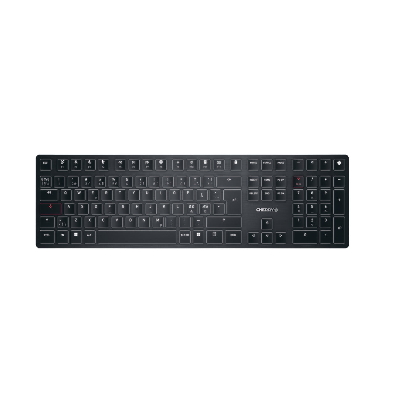 CHERRY MX Ultra – Tastatur – mechanisch – Bluetooth 5,2 & 2,4 GHz (Nano-Empfänger USB-C) – QWERTY (Nordisch)