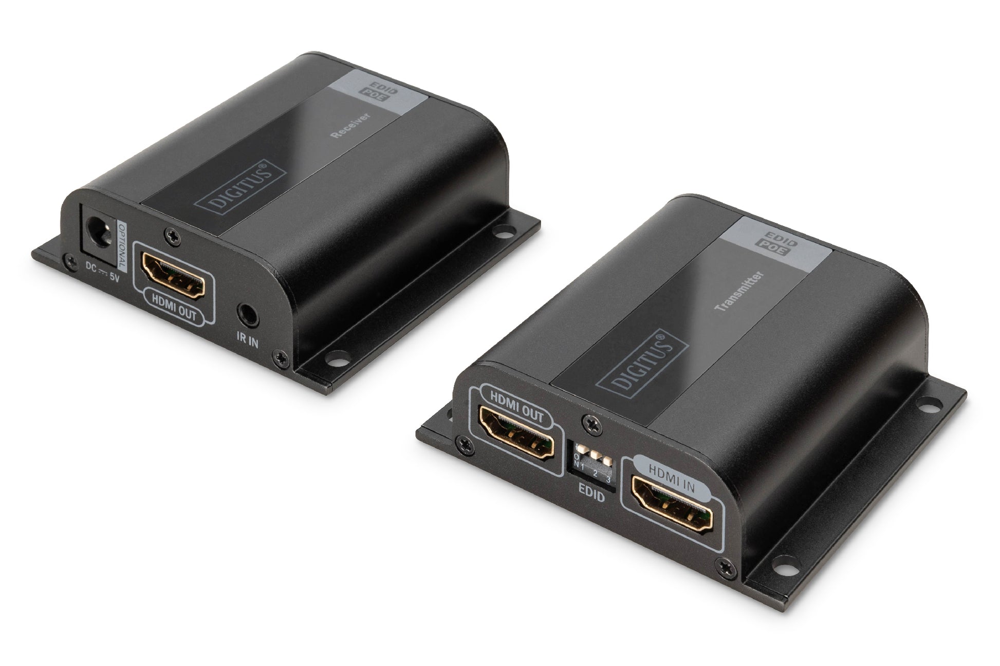 Digitus HDMI-Extender-Set – 1080p, 50 m, Cat6/Cat6a/Cat7 – Schwarz, Metall