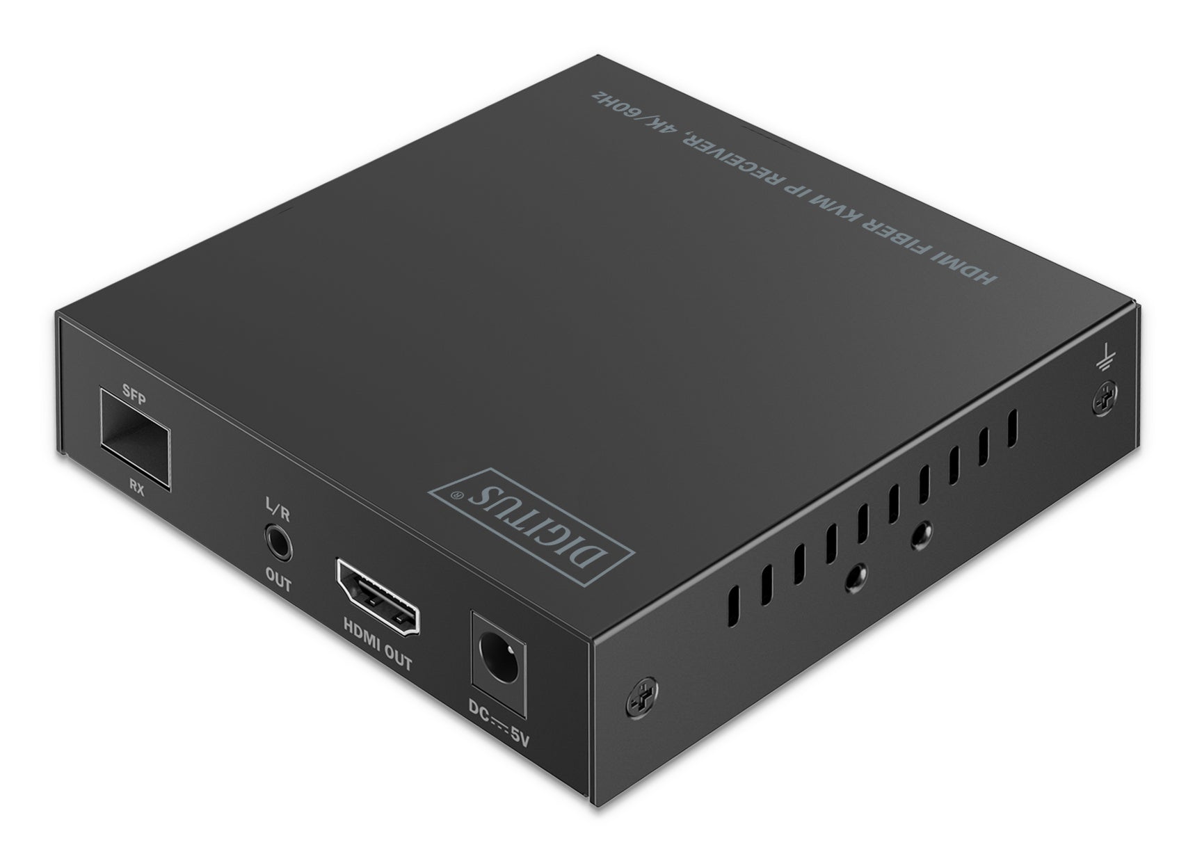 Digitus HDMI KVM-Extender über Glasfaser bis 40000 m, 4K (3840 × 2160), 18 Gbit/s, Empfänger, RS-232