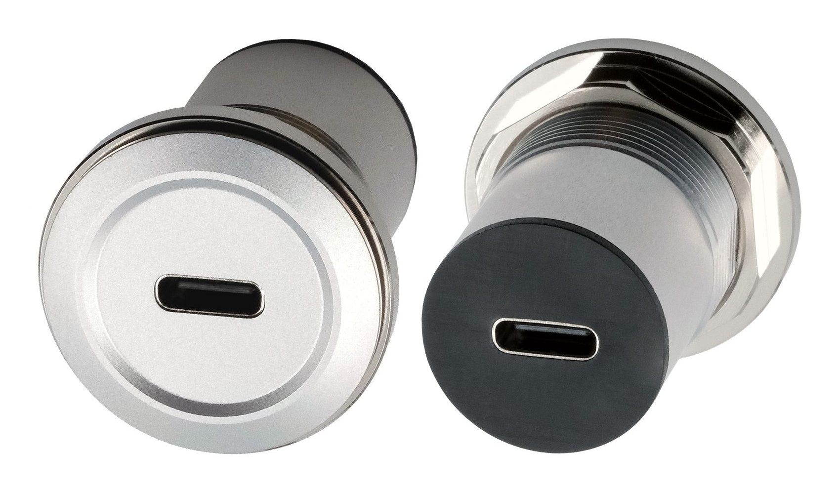 EXSYS USB-Adapter USB-C auf USB-C – USB 3.2 Gen 1 (5 Gbit/s) – Metallverstärkt, Schwarz/Silber
