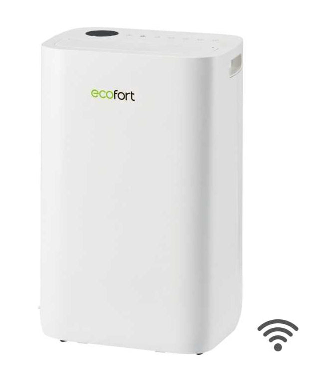 Ecofort Luftentfeuchter ecoQ 20L – 20 L/24 h, bis 50 m², Tank 4,5 l, Hygrostat, WLAN, App-Steuerung