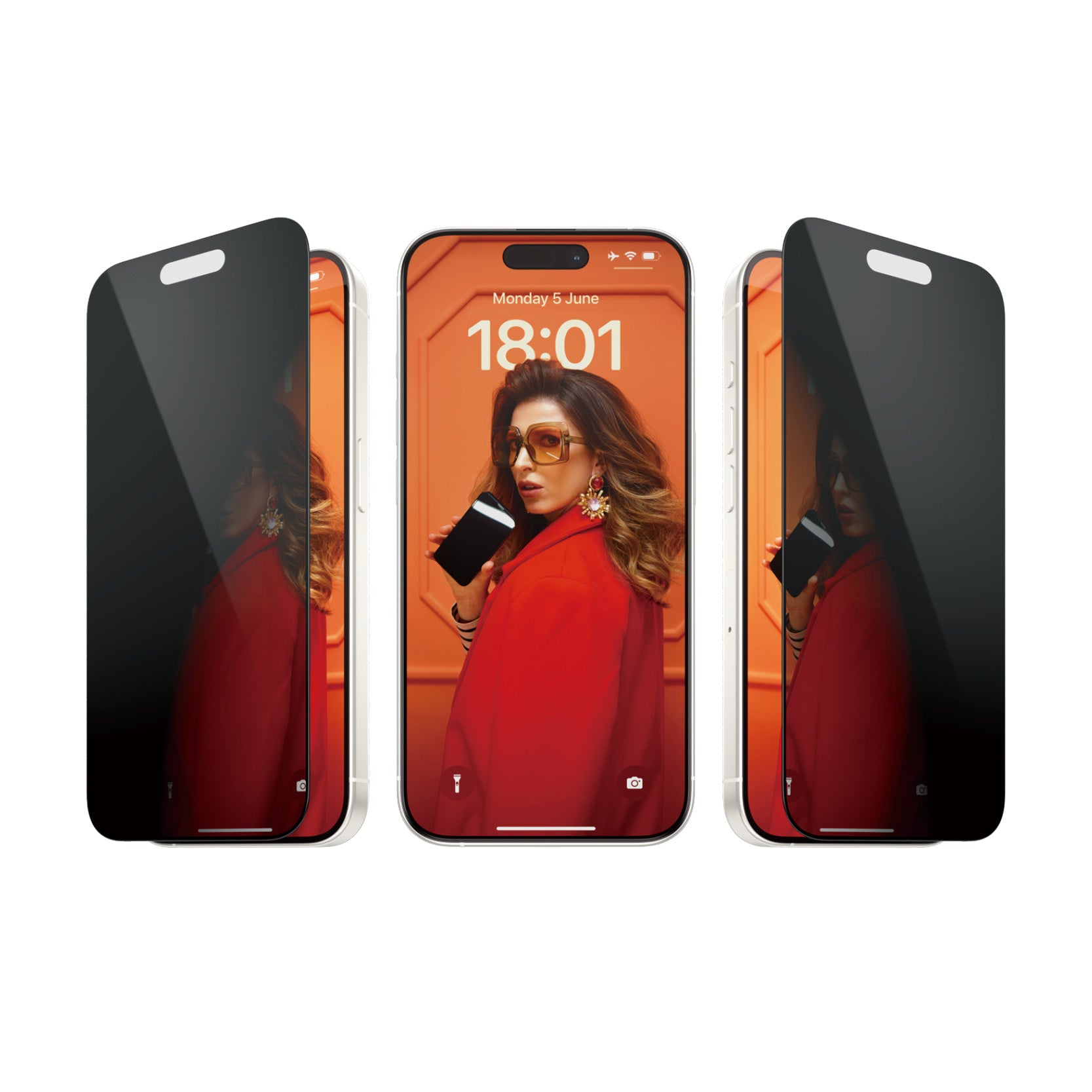 PanzerGlass Displayschutzglas Privacy-Filter – für Apple iPhone 15 Pro – Hartglas