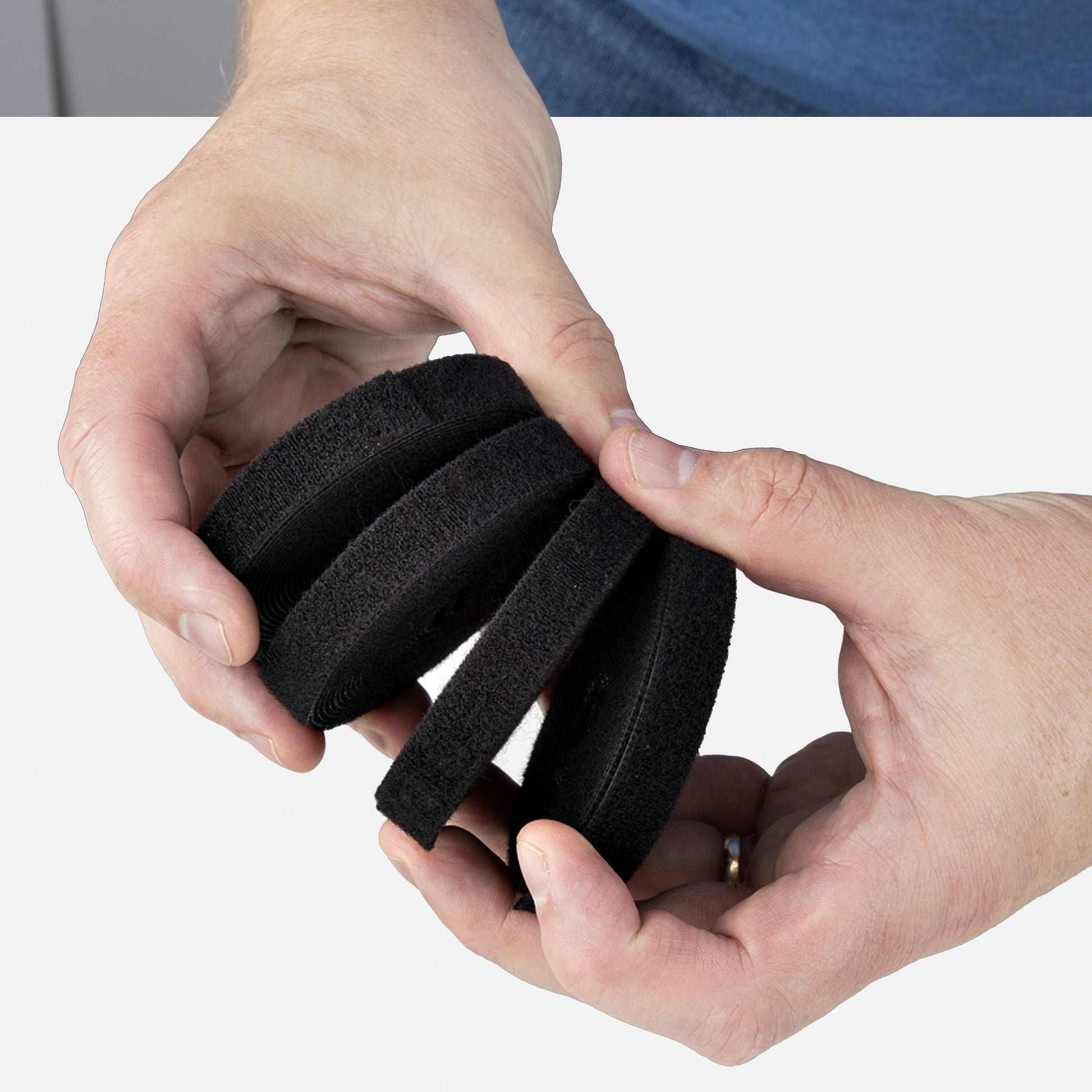 StarTech.com Klettbandrolle, 12,7 mm × 4,6 m, Schwarz, 4 Stück