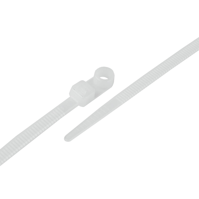 Steffen Kabelbinder, 171,5×3,7 mm, Befestigungslöcher – Weiss