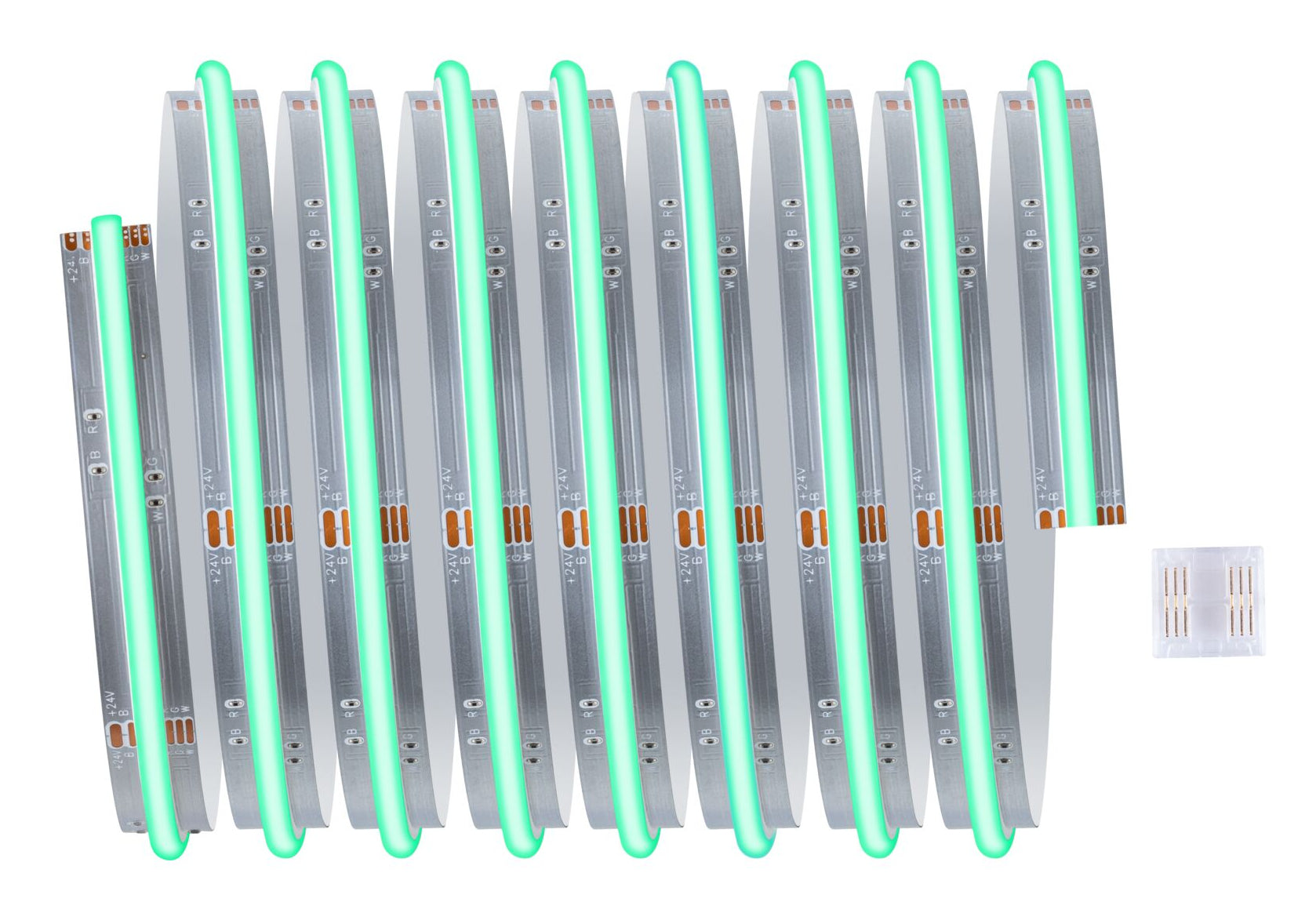 Paulmann LED-Strip MaxLED1000 – 2,5 m, 2595 lm, 24 W, RGBW, dimmbar, silber