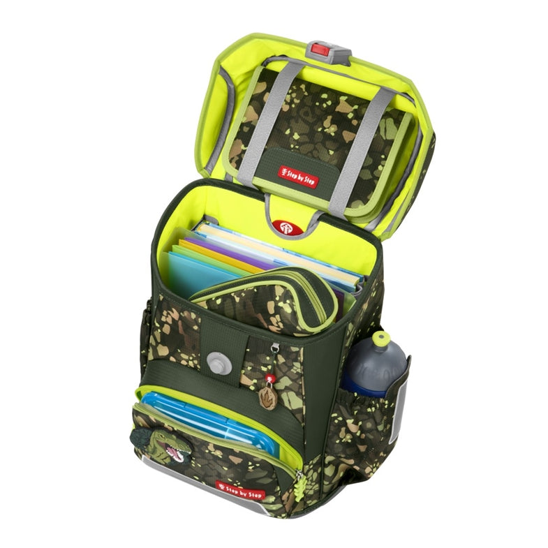 Step by Step Schulrucksack-Set Cloud – 5-teilig – Dino Torex – aus recycelten Materialien