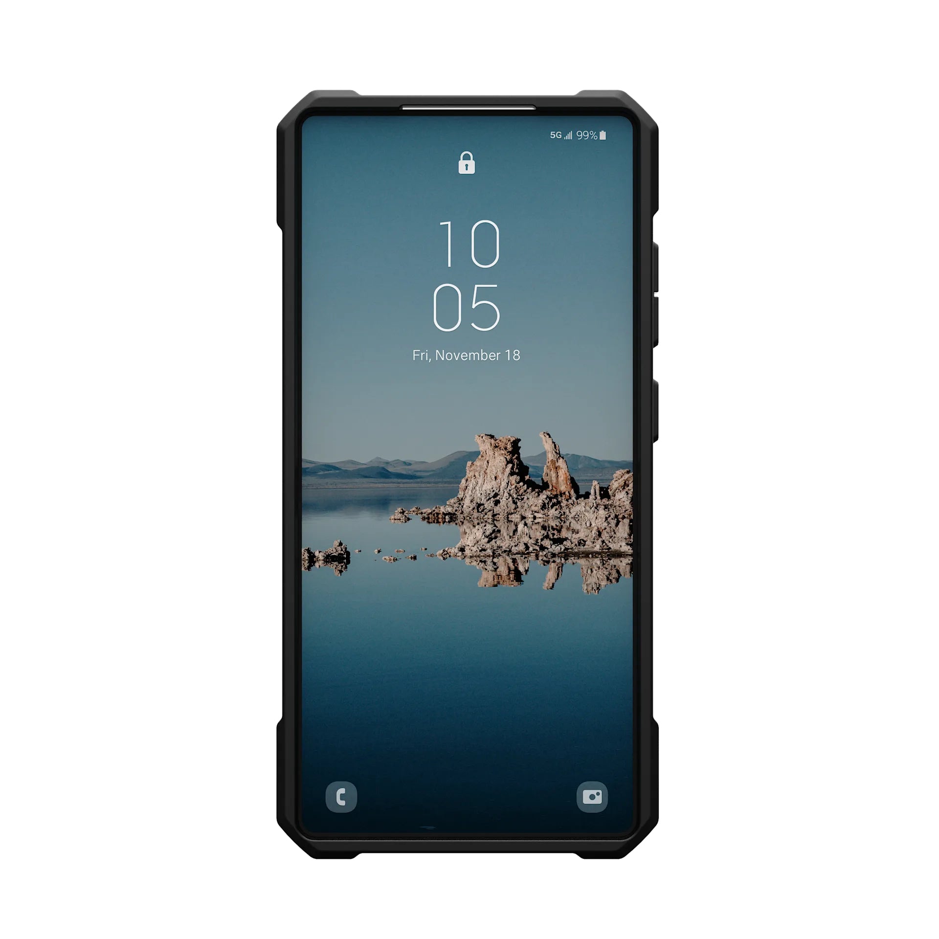 Urban Armor Gear UAG Essential Armor Backcover – für Samsung Galaxy S25 Ultra, Kunststoff, Schwarz, bis 4,6 m sturzsicher