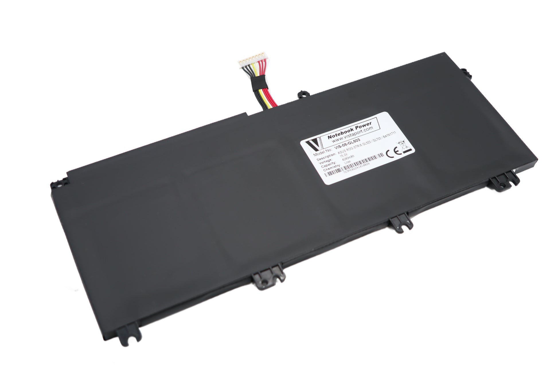 Vistaport Notebook-Akku – für Asus ROG Strix GL503/GL703, B41N1711 – 64 Wh, 15,2 V – Schwarz