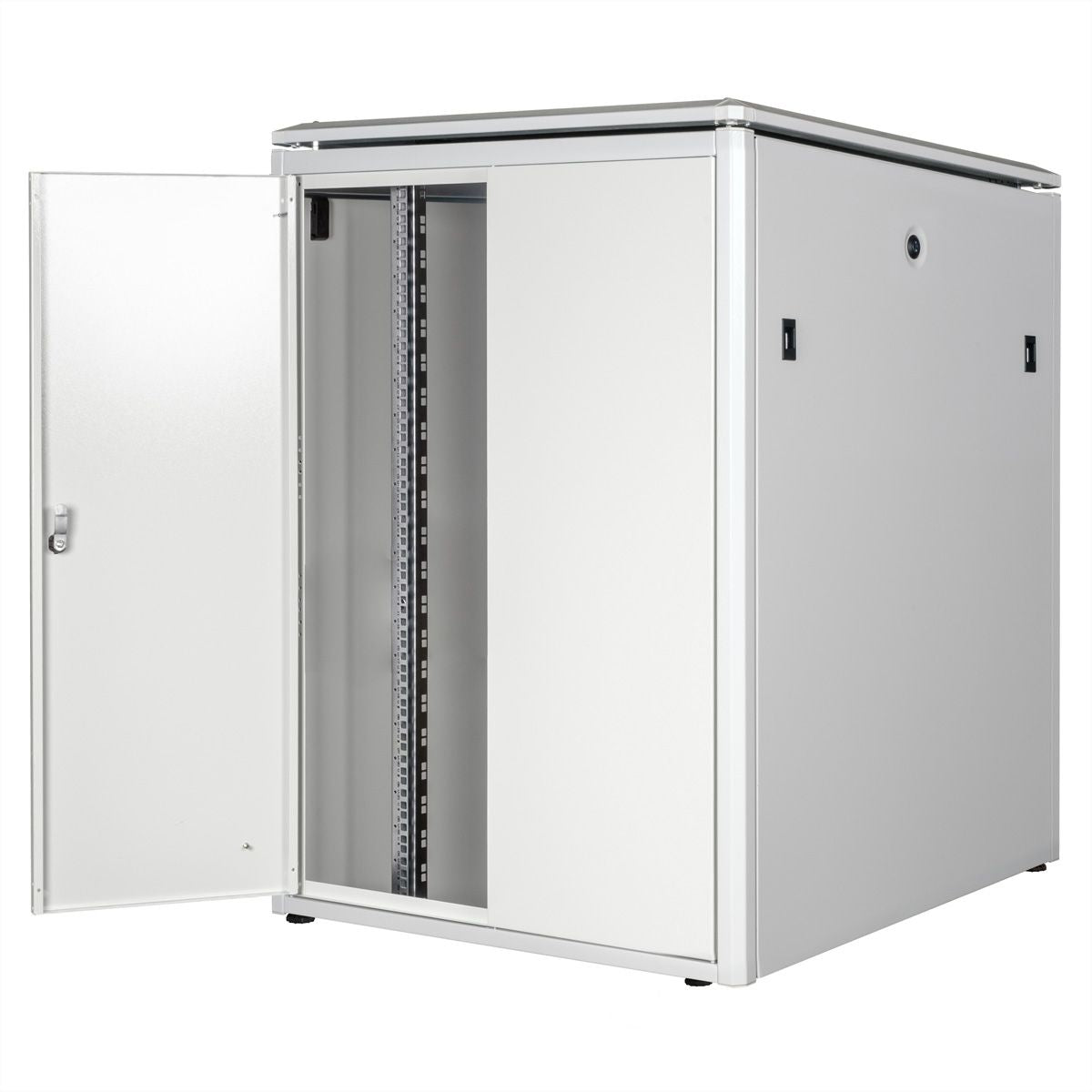 ROLINE Pro – 19" Netzwerkschrank 22U, IP20, abschliessbar, 800 × 800 × 1164 mm, lichtgrau, Stahl