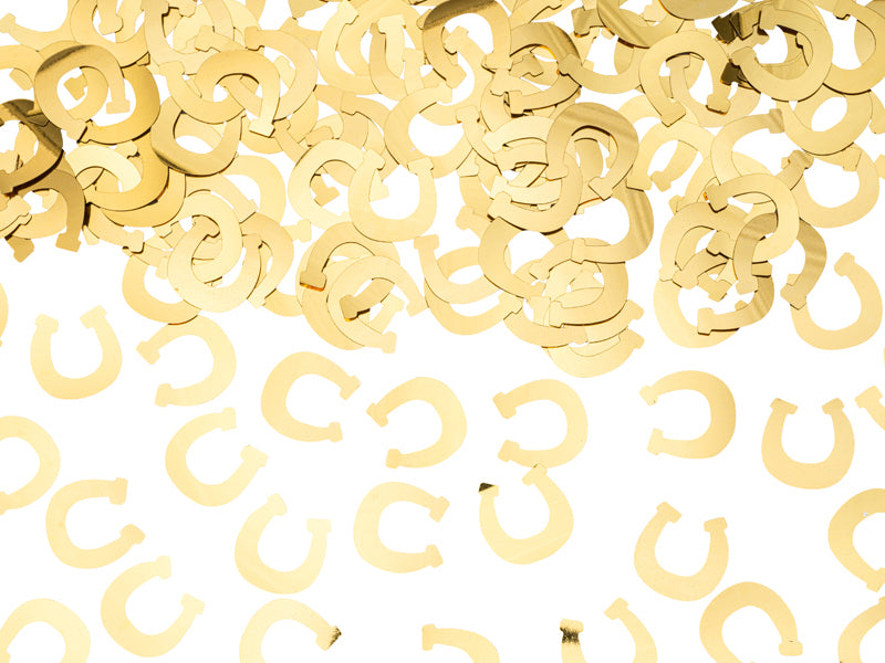 PartyDeco Partykannonen Hufeisen – Gold – 15 g – Folie