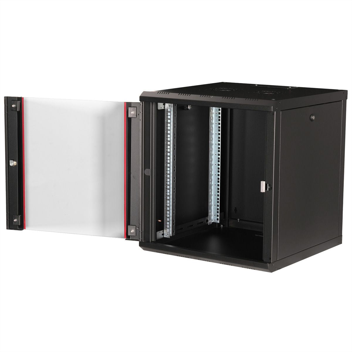ROLINE Pro – 19" Wandverteiler 12U, IP20, abschliessbar, 600 × 600 × 640 mm, schwarz, Stahl