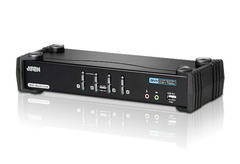 ATEN KVM-Switch 4×1, USB 2.0/DVI (Dual Link)